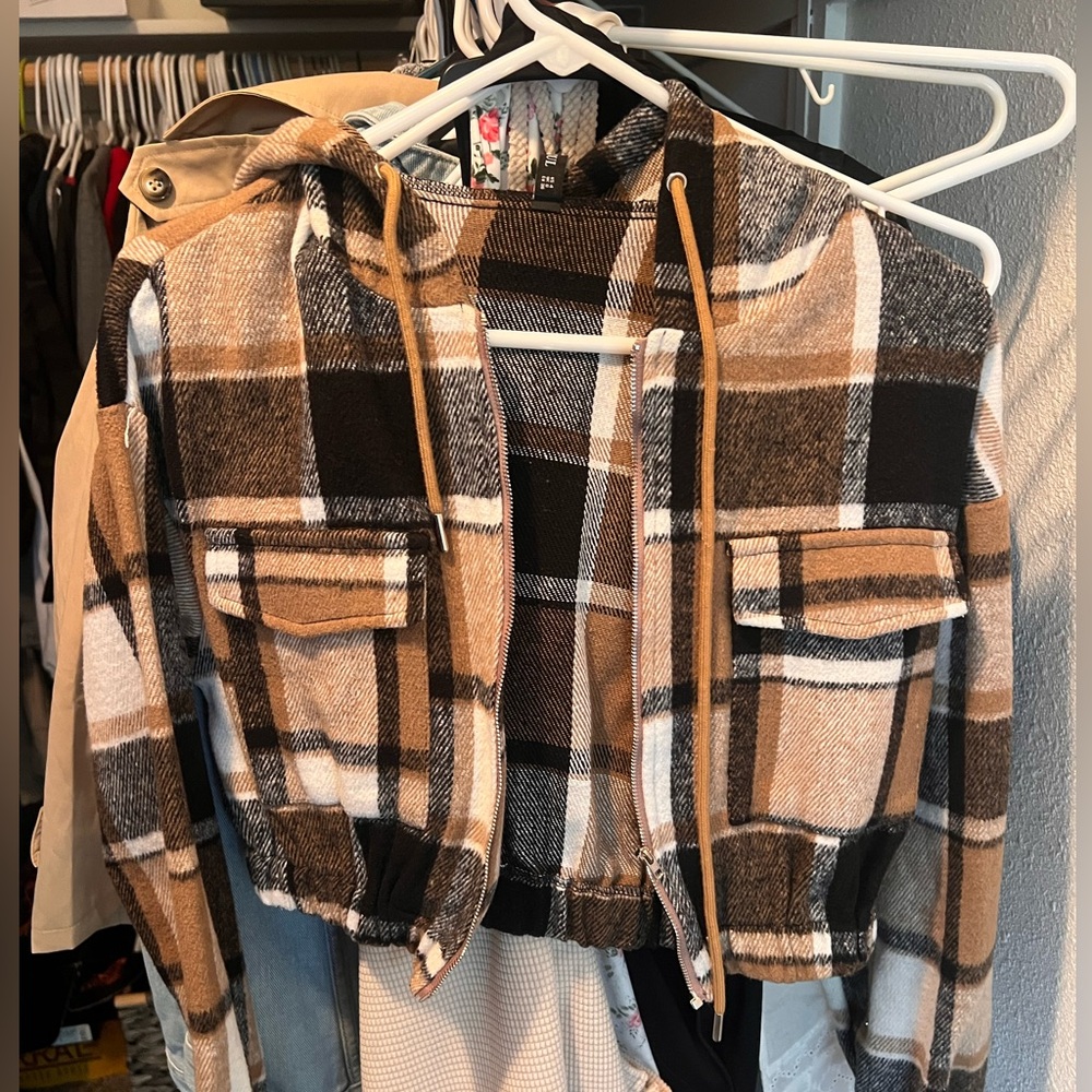 Plaid bomber jacket